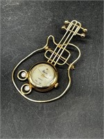 Vintage Sheffield Quartz Gold Tone Guitar Pin