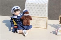 Heritage Signature Sailor Doll Porcelain w COA Box