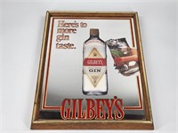 GILBEYS GIN ADVERTISING BAR MIRROR
