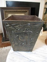 Brass Stamped Waste Basket
