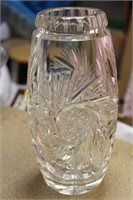 Cut Glass Oval Vase