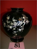METAL WITH MOTHER OF PEARL  INLAY ENAMLE VASE 10