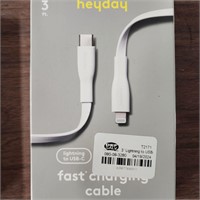 3' Lightning to USB-C Flat Cable - Heyday™ Ivory W