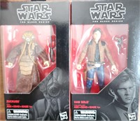 2 NIB Star Wars Black Han Solo & Zuckuss