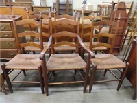 6 Walnut Clores Style Chairs