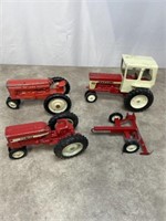 Vintage toy tractors
