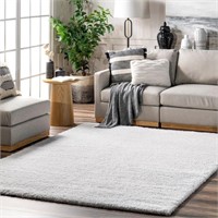 nuLOOM Gynel Contemporary Shag Area Rug, 5x8, Snow