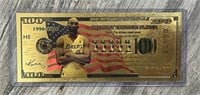 Kobe Bryant 24k Gold Coated Novely $100