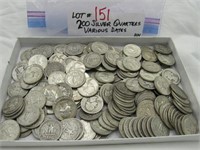 200 asstd silver quarters