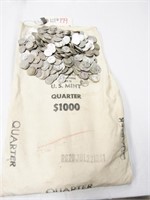 $500 face value asstd. silver quarters