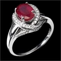 Natural Pigeon Blood Red Ruby Ring