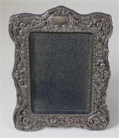 Ornate sterling silver photo frame