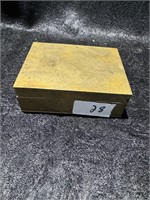 BRASS ORIENTAL DESIGN BOX 4 1/2" X 3 1/2" X1 1/2"