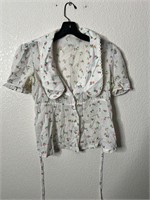 Vintage Femme Floral Button Top Shirt