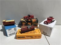 X2 Die-cast Model Fire Engines and x2 Model Trains