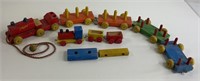 Vintage Playschool Wood Train Collectible Toys