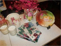Home Décor Pink Floral Vintage/Antique Pieces