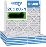 6 PACK AEROSTAR FILTERS 20x20x1