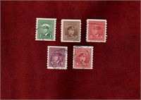 CANADA USED SET KGVI COIL STAMPS #263-267