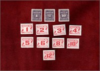 CANADA 12 DIFFERENT MINT POSTAGE DUE STAMPS