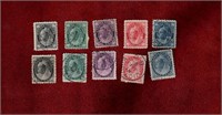 CANADA USED QV 1-5 CENT STAMPS - note