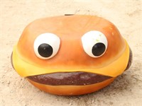 Large McDonald Rubber Hamburger with Eyes