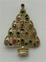 Vintage Beatrix Jewels Christmas Tree Brooch