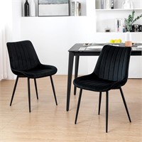 ALEAVIC Black Velvet Dining Chairs