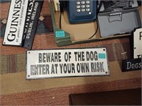 "Beware of the Dog" Cast Iron Sign