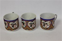 Lot of Three Japanese Lithophane Cups