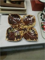 Vintage four-leaf condiment tray