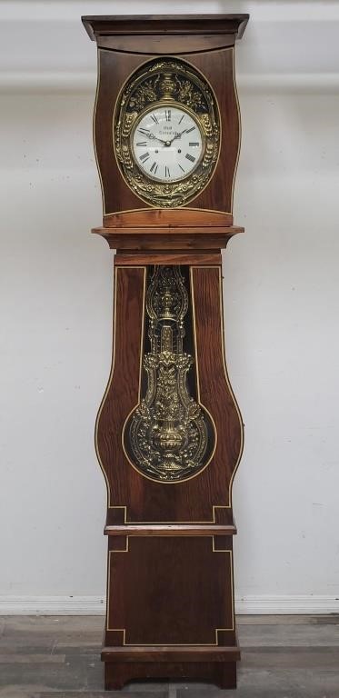 Lansalot brass & wood grandfather clock