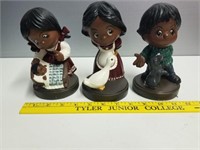 (3) African American Figures, Dog came off last
