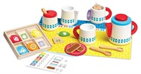 MELISSA AND DOUG 20-PIECE STEEP AND SERVE WOODEN