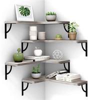 Corner Floating Shelf Wall Mount 4 Tier