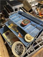 tacklebox with assorted weights and swivels