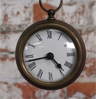Antique Style Patinated brass Time Piece, large