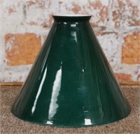 Vintage lamp shade, green glass shade, c. early