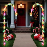 2pk  6ft Christmas Candy Lights  Yard Decor