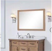 28 in. Rectangular Bathroom Mirror in Almond Latte