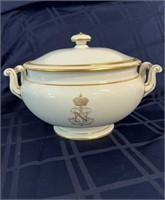 Antique Sevres French porcelain two handle tureen