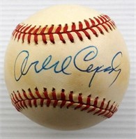 ORLANDO CEPEDA AUTO BASEBALL JSA