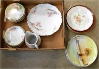 Box of Hand Painted & Misc Plates