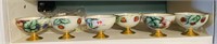 Set of six hand-painted Prussian sherbets