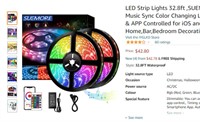 LED Strip Lights 32.8ft ,SUEMORE WiFi RGB LED Tape