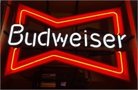 Budweiser Bow Tie Neon Advertising Sign