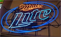 Oval Miller Lite Beer Neon Advertising Sign
