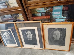 (3) framed portfolio photos Virginia Cruzon