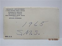 1965 S. S. Mint Set, Unopened
