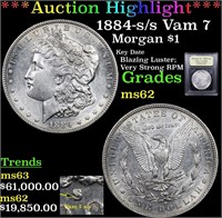 *Highlight* 1884-s /s Vam 7 Morgan $1 Graded Selec